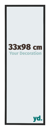 New York Aluminium Photo Frame 33x98cm Black Matte Front Size | Yourdecoration.com