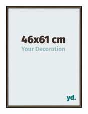 New York Aluminium Photo Frame 46x61cm Walnut Structure Front Size | Yourdecoration.com