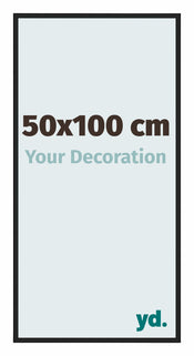 New York Aluminium Photo Frame 50x100cm Black Matte Front Size | Yourdecoration.com