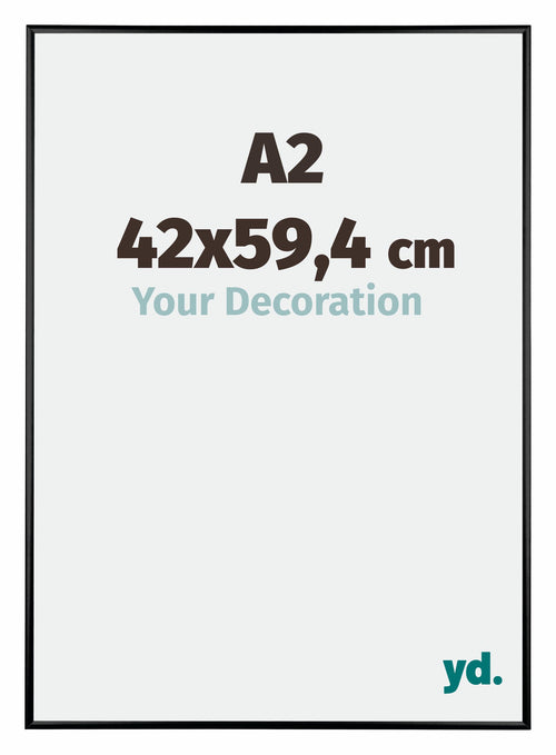 Austin Aluminium Photo Frame 42x59 4cm A2 Black High Gloss Front Size | Yourdecoration.com