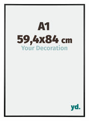 Austin Aluminium Photo Frame 59 4x84cm A1 Black High Gloss Front Size | Yourdecoration.com