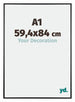 Austin Aluminium Photo Frame 59 4x84cm A1 Black High Gloss Front Size | Yourdecoration.com