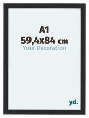Como MDF Photo Frame 59 4x84cm A1 Black Woodgrain Front Size | Yourdecoration.com