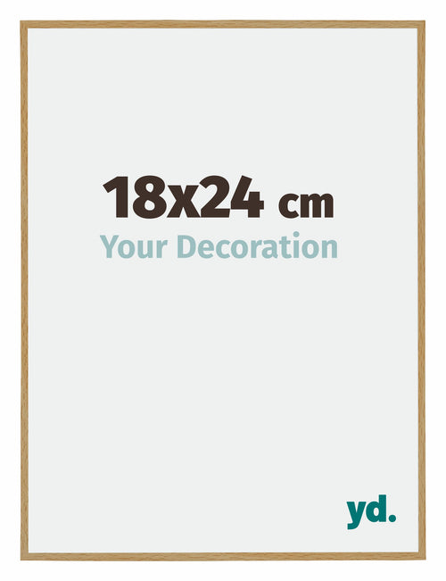 Evry Plastic Photo Frame 18x24cm Beech Light Front Size | Yourdecoration.com