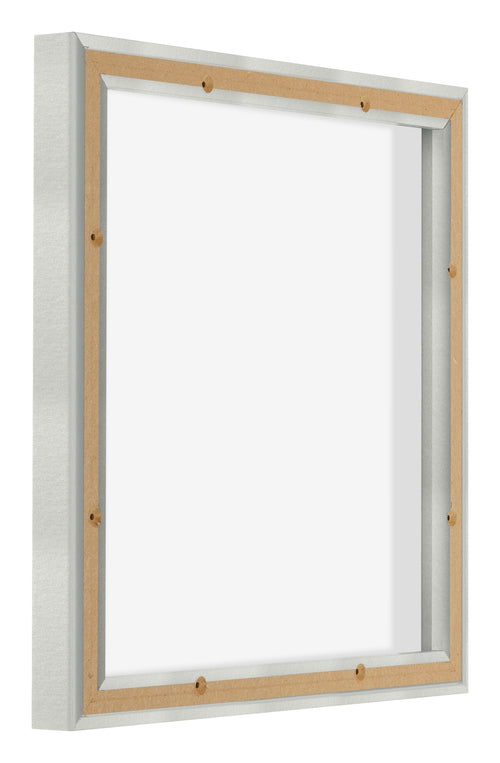 Lyon MDF Canvas Floater Frame 1 1 Silver Matte Back Oblique | Yourdecoration.com