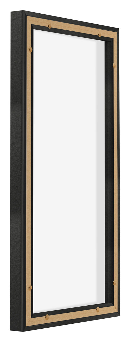 Lyon MDF Canvas Floater Frame 1 2 Black Matte Back Oblique | Yourdecoration.com