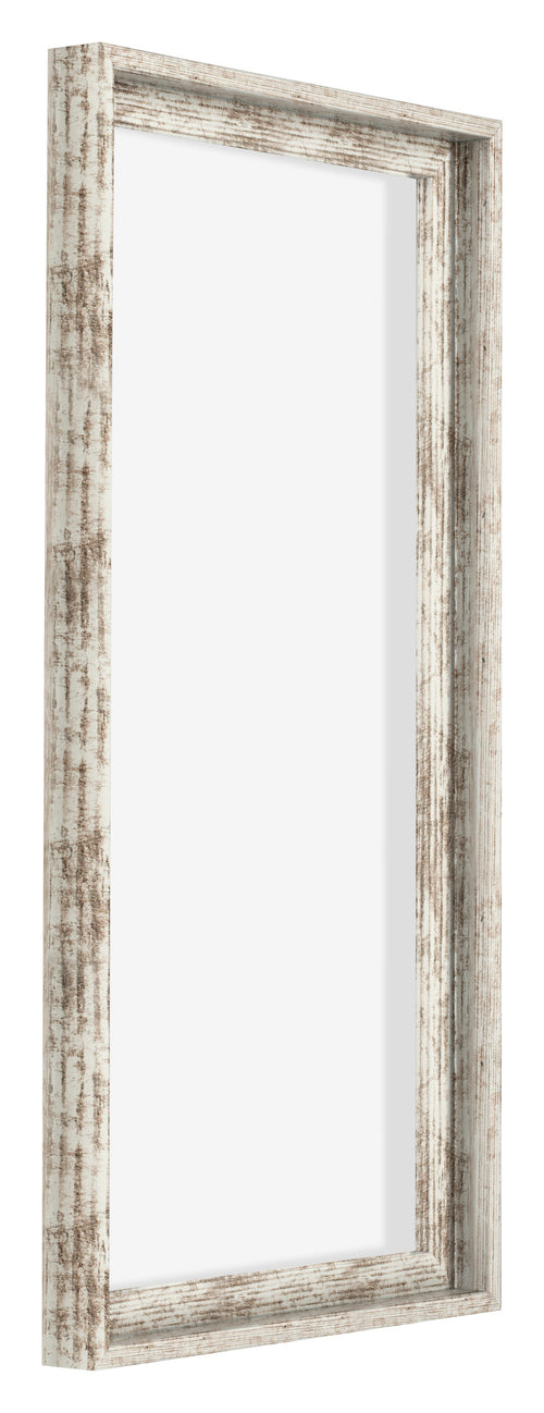 Lyon MDF Canvas Floater Frame 1 2 White Vintage Front Oblique | Yourdecoration.com