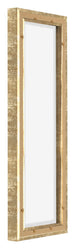 Lyon MDF Canvas Floater Frame 1 3 Gold Antique Back Oblique | Yourdecoration.com