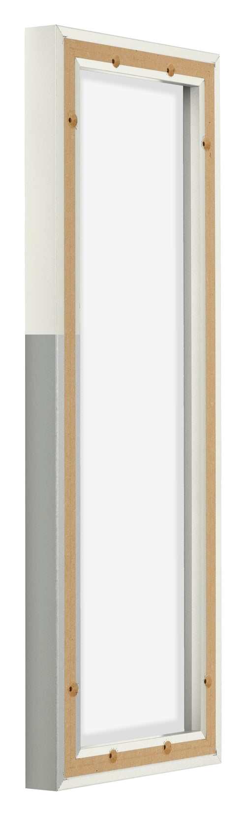Lyon MDF Canvas Floater Frame 1 3 White Matte Back Oblique | Yourdecoration.com