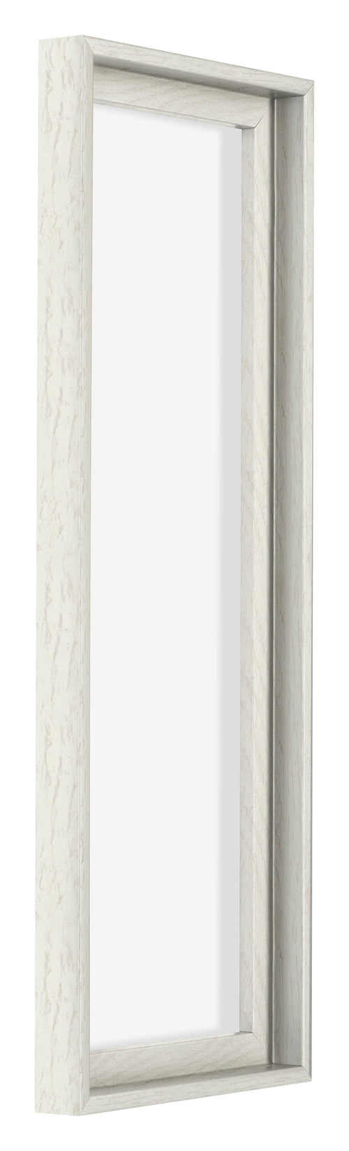 Lyon MDF Canvas Floater Frame 1 3 White Wash Front Oblique | Yourdecoration.com