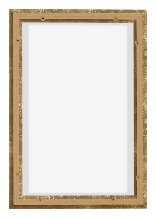 Lyon MDF Canvas Floater Frame 2 3 Gold Antique Back | Yourdecoration.com