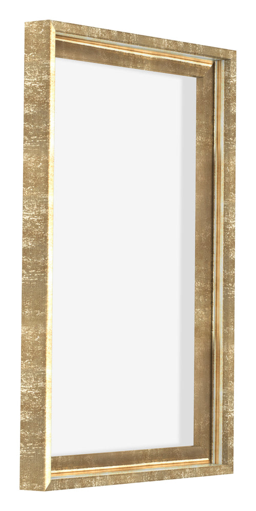 Lyon MDF Canvas Floater Frame 2 3 Gold Antique Front Oblique | Yourdecoration.com