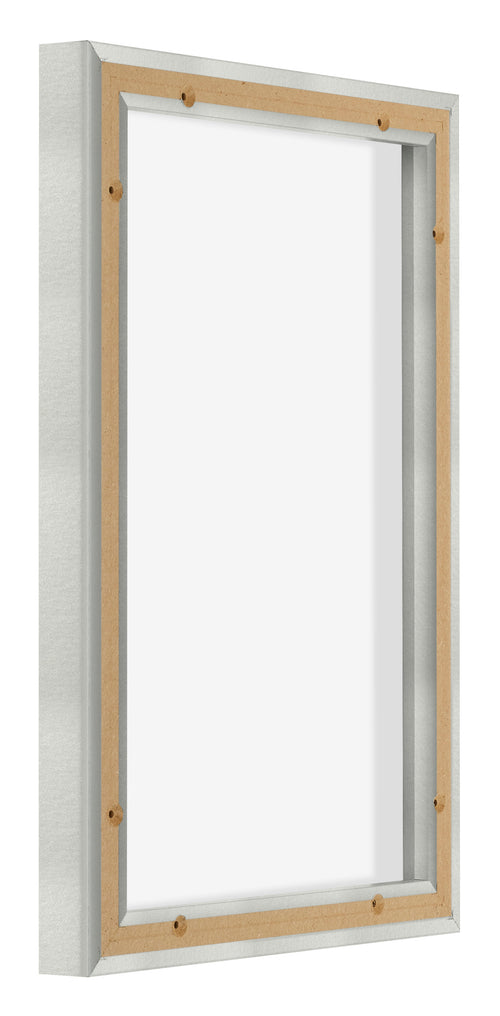 Lyon MDF Canvas Floater Frame 2 3 Silver Matte Back Oblique | Yourdecoration.com