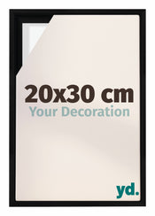 Lyon MDF Canvas Floater Frame 20x30cm Black Matte Front Size | Yourdecoration.com