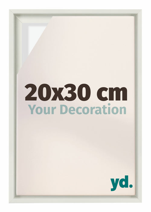 Lyon MDF Canvas Floater Frame 20x30cm White Matte Front Size | Yourdecoration.com