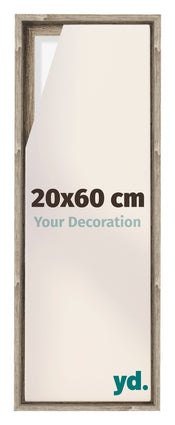 Lyon MDF Canvas Floater Frame 20x60cm Sonoma Oak Voorzijde Maat | Yourdecoration.com