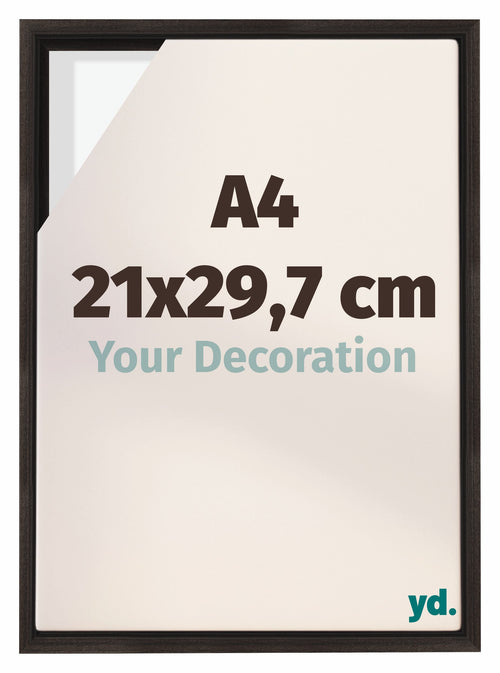 Lyon MDF Canvas Floater Frame 21x29 7cm A4 Oak Dark Front Size | Yourdecoration.com