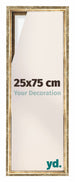 Lyon MDF Canvas Floater Frame 25x75cm Gold Antique Front Size | Yourdecoration.com