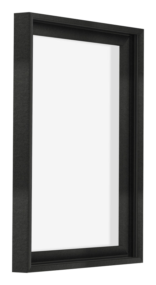 Lyon MDF Canvas Floater Frame 3 4 Black Matte Front Oblique | Yourdecoration.com