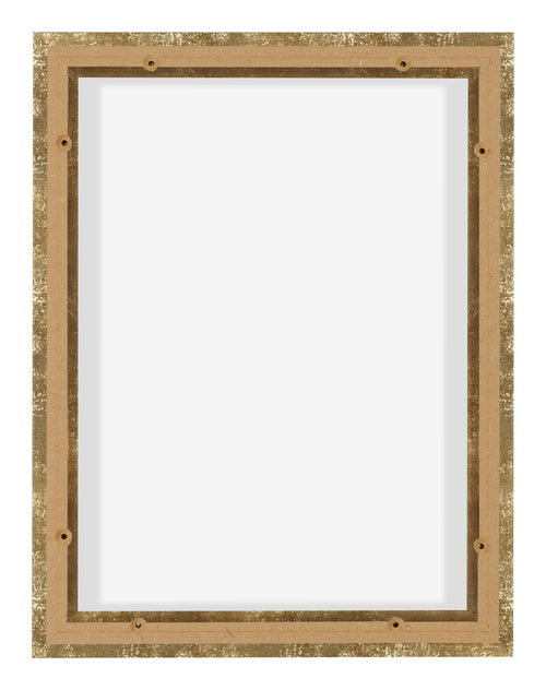Lyon MDF Canvas Floater Frame 3 4 Gold Antique Back | Yourdecoration.com