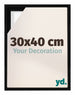 Lyon MDF Canvas Floater Frame 30x40cm Black Matte Front Size | Yourdecoration.com