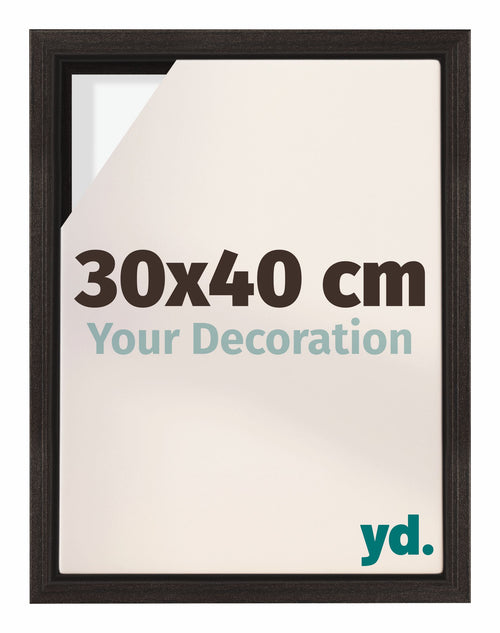 Lyon MDF Canvas Floater Frame 30x40cm Oak Dark Front Size | Yourdecoration.com