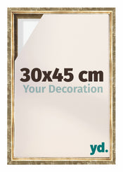 Lyon MDF Canvas Floater Frame 30x45cm Gold Antique Front Size | Yourdecoration.com