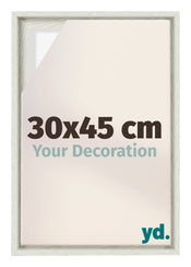 Lyon MDF Canvas Floater Frame 30x45cm White Wash Voorzijde Maat | Yourdecoration.com