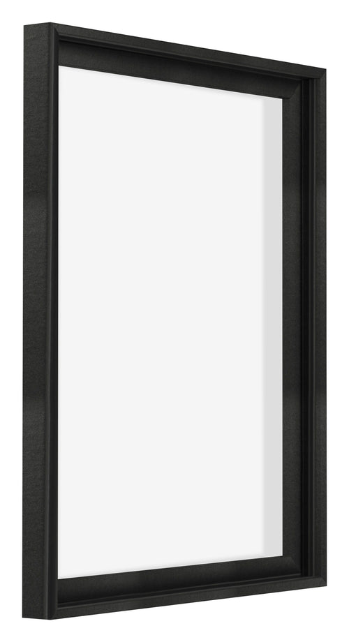 Lyon MDF Canvas Floater Frame 4 5 Black Matte Front Oblique | Yourdecoration.com