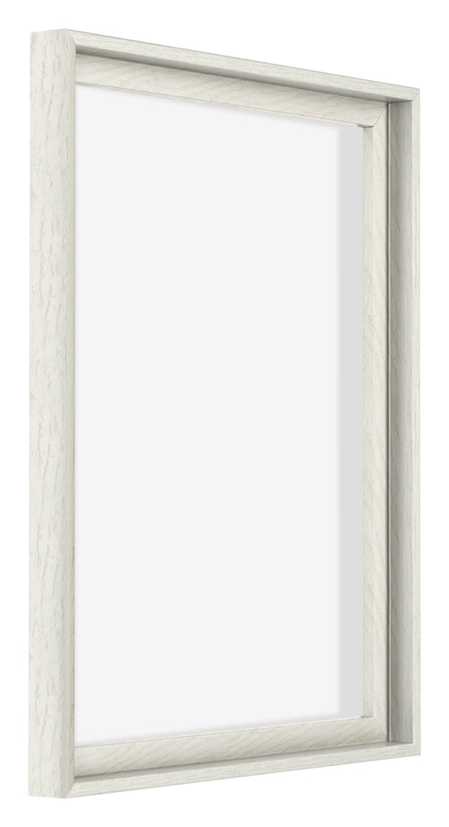 Lyon MDF Canvas Floater Frame 4 5 White Wash Front Oblique | Yourdecoration.com