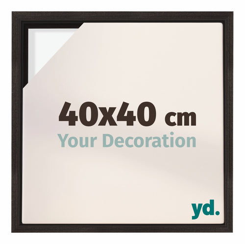 Lyon MDF Canvas Floater Frame 40x40cm Oak Dark Front Size | Yourdecoration.com