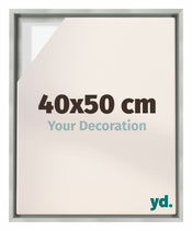 Lyon MDF Canvas Floater Frame 40x50cm Silver Matte Front Size | Yourdecoration.com