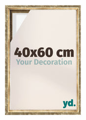 Lyon MDF Canvas Floater Frame 40x60cm Gold Antique Front Size | Yourdecoration.com