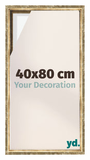 Lyon MDF Canvas Floater Frame 40x80cm Gold Antique Front Size | Yourdecoration.com