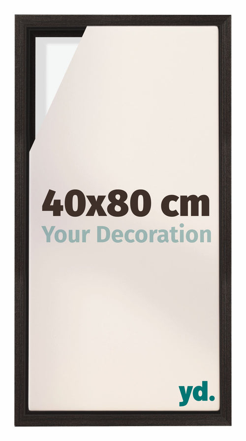 Lyon MDF Canvas Floater Frame 40x80cm Oak Dark Front Size | Yourdecoration.com