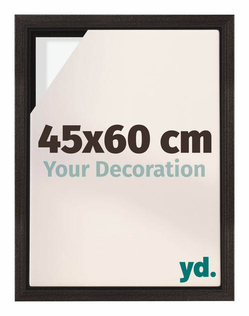 Lyon MDF Canvas Floater Frame 45x60cm Oak Dark Front Size | Yourdecoration.com