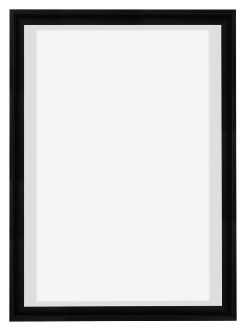 Lyon MDF Canvas Floater Frame 5 7 Black Matte Front | Yourdecoration.com