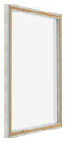 Lyon MDF Canvas Floater Frame 5 7 Silver Matte Back Oblique | Yourdecoration.com