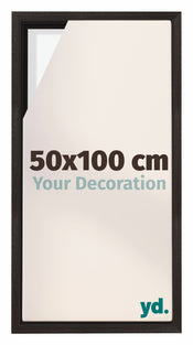 Lyon MDF Canvas Floater Frame 50x100cm Oak Dark Front Size | Yourdecoration.com