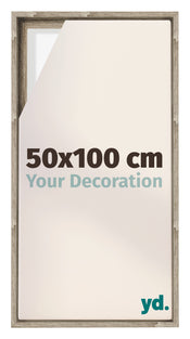 Lyon MDF Canvas Floater Frame 50x100cm Sonoma Oak Voorzijde Maat | Yourdecoration.com