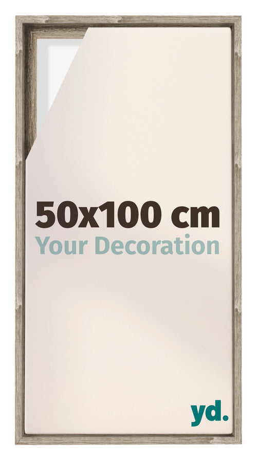 Lyon MDF Canvas Floater Frame 50x100cm Sonoma Oak Voorzijde Maat | Yourdecoration.com