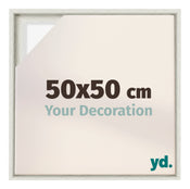 Lyon MDF Canvas Floater Frame 50x50cm White Wash Voorzijde Maat | Yourdecoration.com