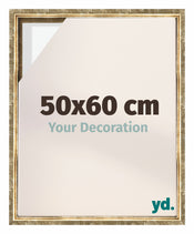Lyon MDF Canvas Floater Frame 50x60cm Gold Antique Front Size | Yourdecoration.com