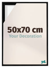 Lyon MDF Canvas Floater Frame 50x70cm Black Matte Front Size | Yourdecoration.com