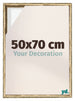 Lyon MDF Canvas Floater Frame 50x70cm Gold Antique Front Size | Yourdecoration.com