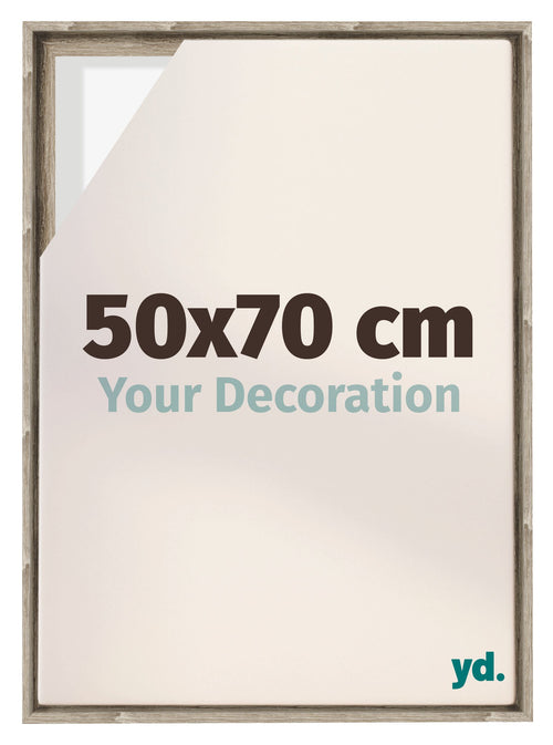 Lyon MDF Canvas Floater Frame 50x70cm Sonoma Oak Voorzijde Maat | Yourdecoration.com