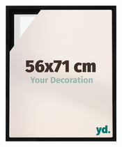 Lyon MDF Canvas Floater Frame 56x71cm Black Matte Front Size | Yourdecoration.com