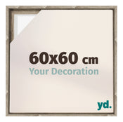 Lyon MDF Canvas Floater Frame 60x60cm Sonoma Oak Voorzijde Maat | Yourdecoration.com