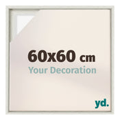 Lyon MDF Canvas Floater Frame 60x60cm White Wash Voorzijde Maat | Yourdecoration.com