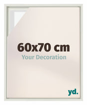 Lyon MDF Canvas Floater Frame 60x70cm White Matte Front Size | Yourdecoration.com